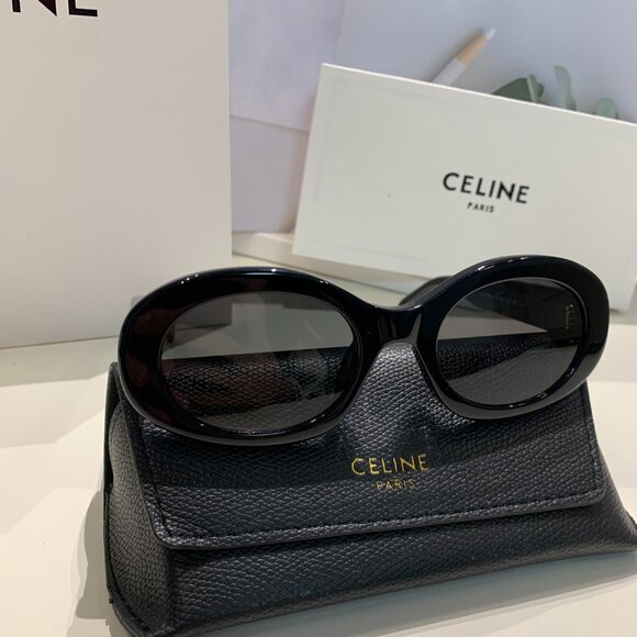 Like New Celine Triomphe Oval Sunglasses 52 mm - Picture 2 of 4